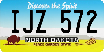 ND license plate IJZ572
