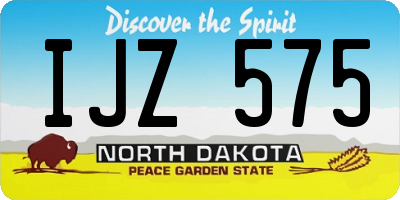 ND license plate IJZ575