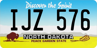 ND license plate IJZ576