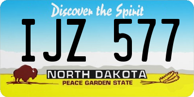 ND license plate IJZ577