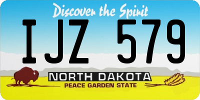 ND license plate IJZ579