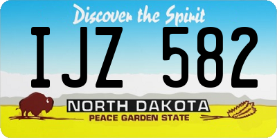 ND license plate IJZ582