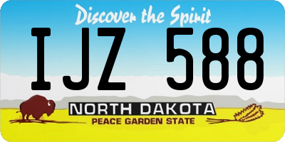 ND license plate IJZ588