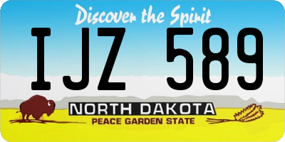 ND license plate IJZ589