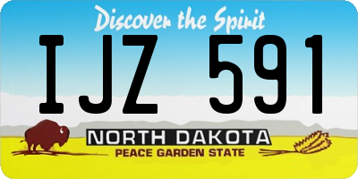ND license plate IJZ591