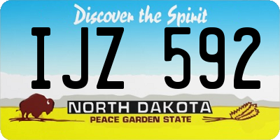 ND license plate IJZ592