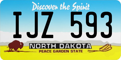 ND license plate IJZ593
