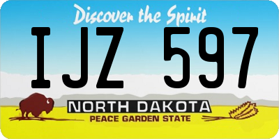 ND license plate IJZ597