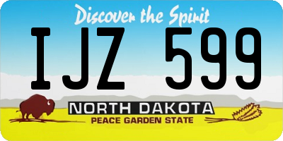 ND license plate IJZ599