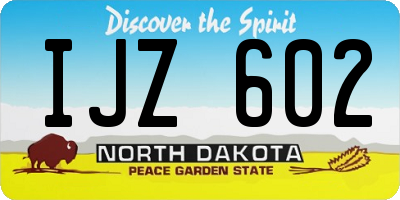 ND license plate IJZ602