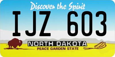 ND license plate IJZ603