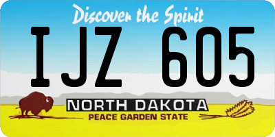 ND license plate IJZ605