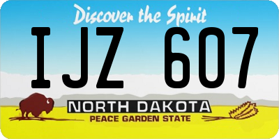 ND license plate IJZ607