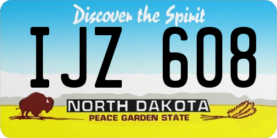 ND license plate IJZ608