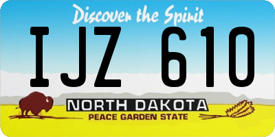 ND license plate IJZ610