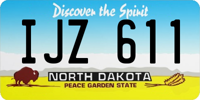 ND license plate IJZ611