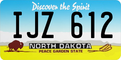 ND license plate IJZ612