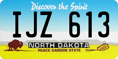 ND license plate IJZ613