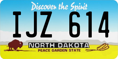 ND license plate IJZ614