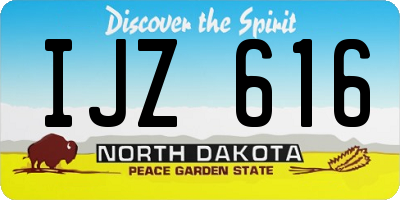 ND license plate IJZ616