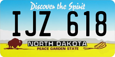 ND license plate IJZ618