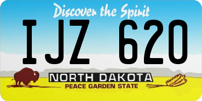 ND license plate IJZ620