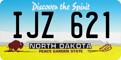 ND license plate IJZ621
