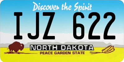 ND license plate IJZ622