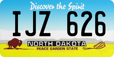 ND license plate IJZ626