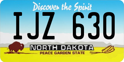 ND license plate IJZ630