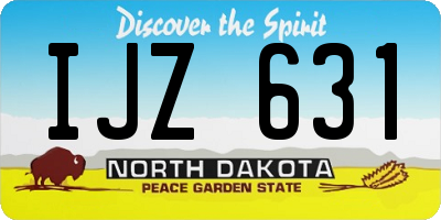 ND license plate IJZ631