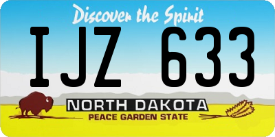 ND license plate IJZ633