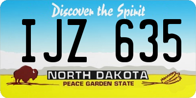 ND license plate IJZ635
