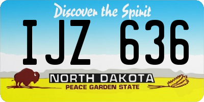 ND license plate IJZ636