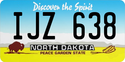 ND license plate IJZ638