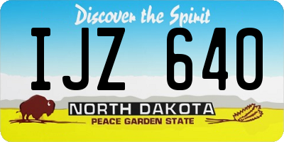 ND license plate IJZ640