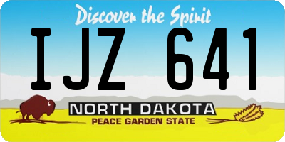 ND license plate IJZ641
