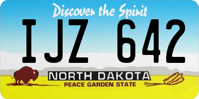 ND license plate IJZ642