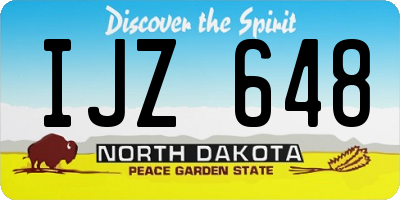 ND license plate IJZ648