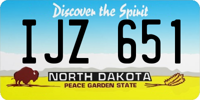 ND license plate IJZ651
