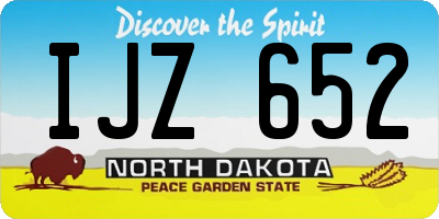 ND license plate IJZ652