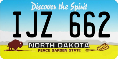 ND license plate IJZ662