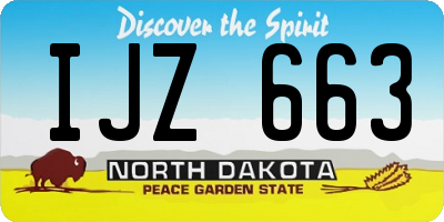ND license plate IJZ663