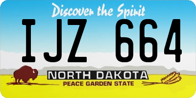 ND license plate IJZ664