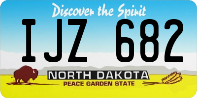 ND license plate IJZ682