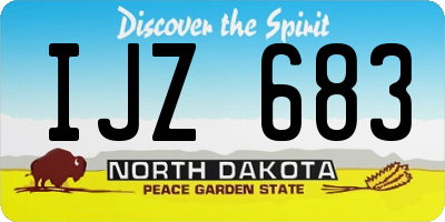ND license plate IJZ683