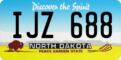 ND license plate IJZ688