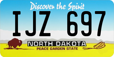 ND license plate IJZ697