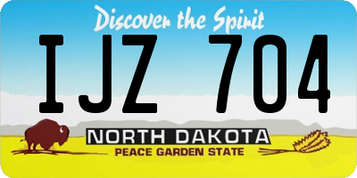 ND license plate IJZ704