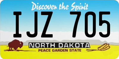 ND license plate IJZ705